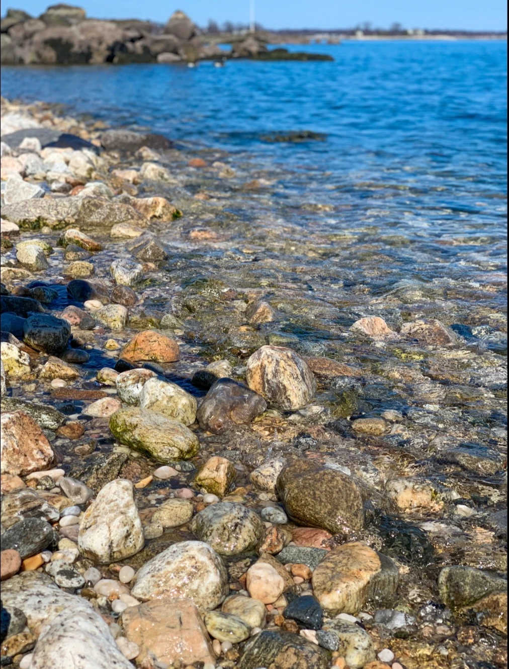 stones in ocean shallows